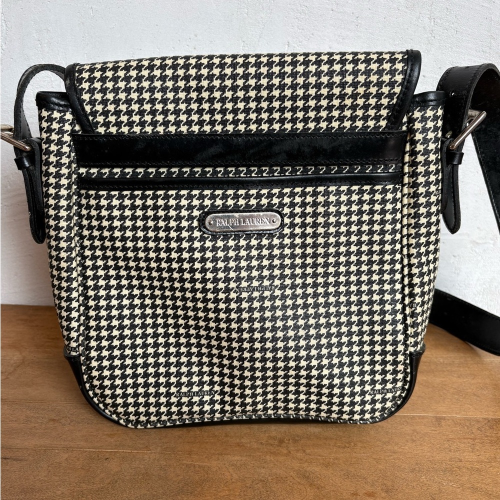 Ralph Lauren Black and White Houndstooth Bag
